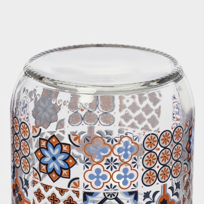 Банка стеклянная для сыпучих продуктов «Мозаика», 425 мл