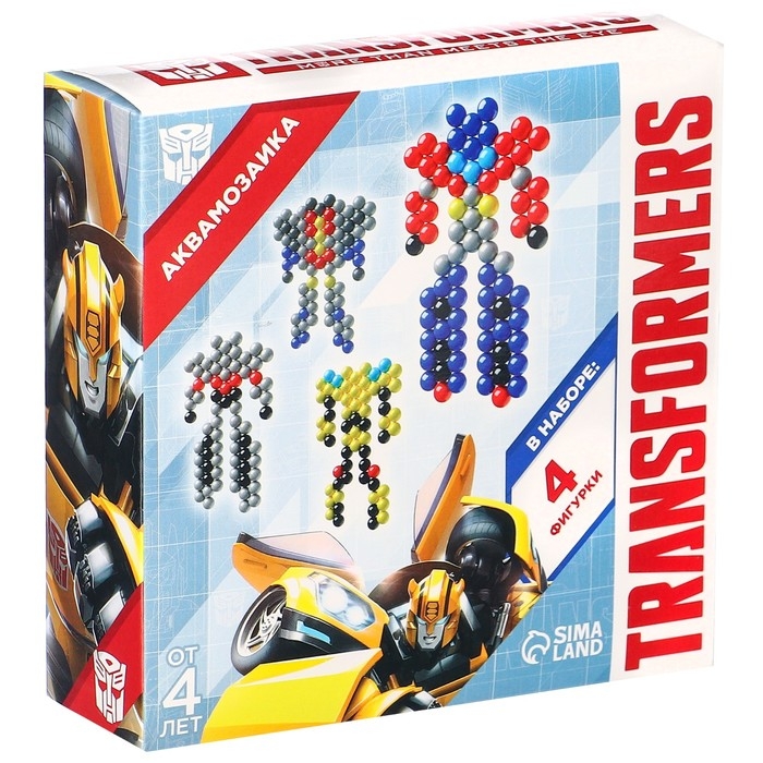 Аквамозаика «Трансформеры: Автоботы», персонажи, 4 фигурки, 300 шариков Аквамозаика «Трансформеры: Автоботы», персонажи, 4 фигурки, 300 шариков