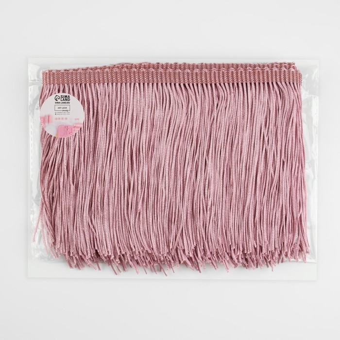 Тесьма декоративная «Бахрома», 15 см, 5 ± 0,5 м, цвет пудровый Тесьма декоративная «Бахрома», 15 см, 5 ± 0,5 м, цвет пудровый