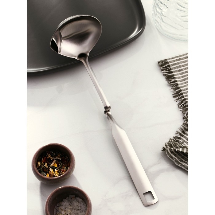 Половник из нержавеющей стали Доляна Bend, 30×9 см, цвет серебряный Половник из нержавеющей стали Доляна Bend, 30×9 см, цвет серебряный