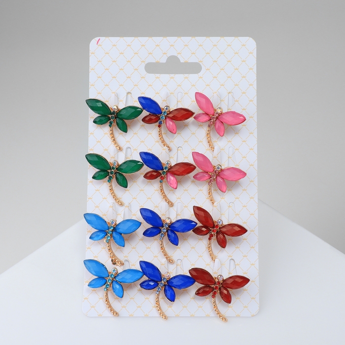 Брошь «Стрекозка», цвет МИКС в золоте (неделимая фасовка 12 шт., цена за шт.) Брошь «Стрекозка», цвет МИКС в золоте (неделимая фасовка 12 шт., цена за шт.)