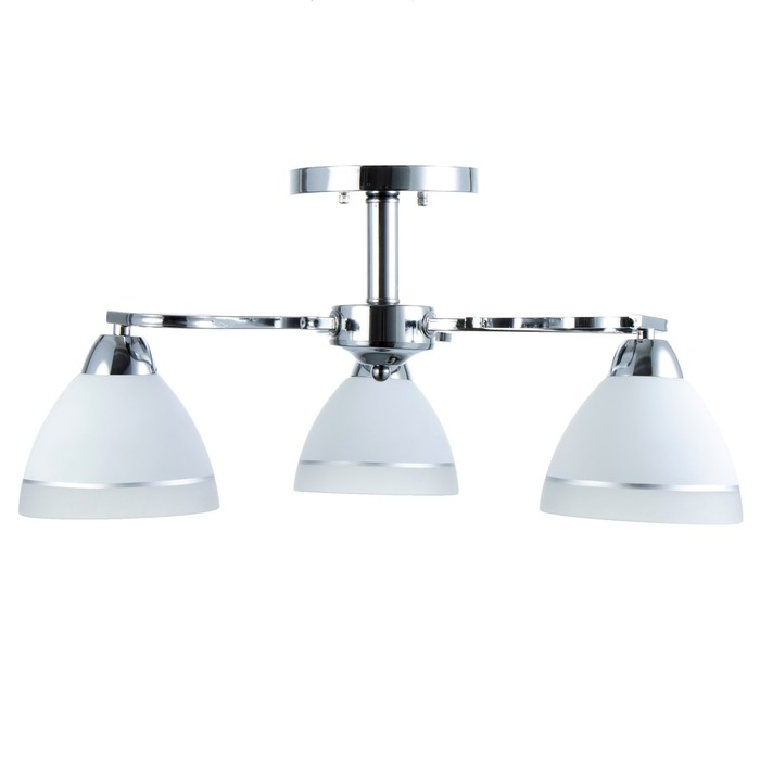Люстра Люстра "Флёр" 3хЕ27 40Вт хром 57х57х25 см BayerLux
