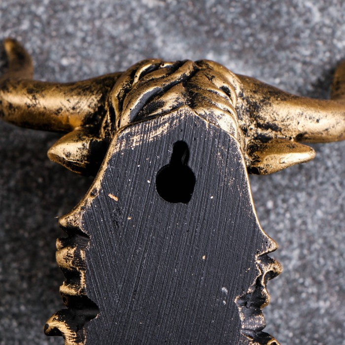 Крючок фигурный Крючок фигурный "Бык" бронза 7х10х12см