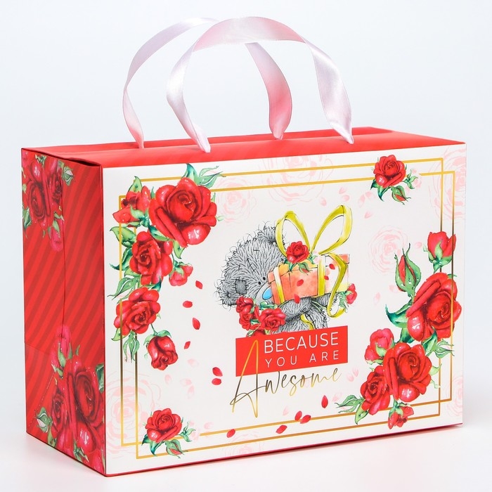 Пакет-коробка, 28 х 20 х 13 см Пакет-коробка, 28 х 20 х 13 см "Awesome", упаковка, Me To You