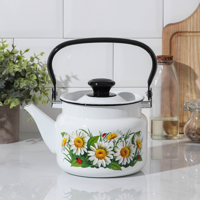 Чайник цилиндрический, 2 л, индукция, деколь МИКС, цвет белый Чайник цилиндрический, 2 л, индукция, деколь МИКС, цвет белый