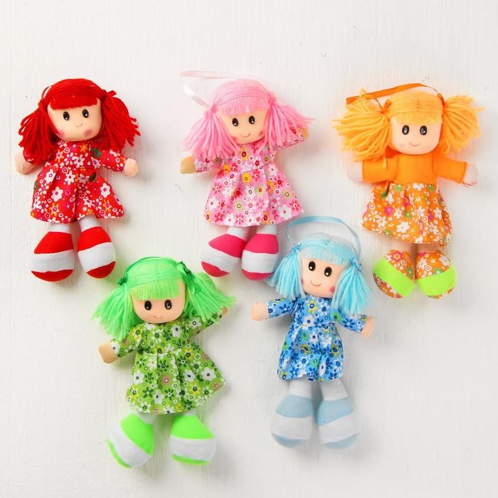 Мягкая кукла в платьишке, цвета МИКС Мягкая кукла в платьишке, цвета МИКС