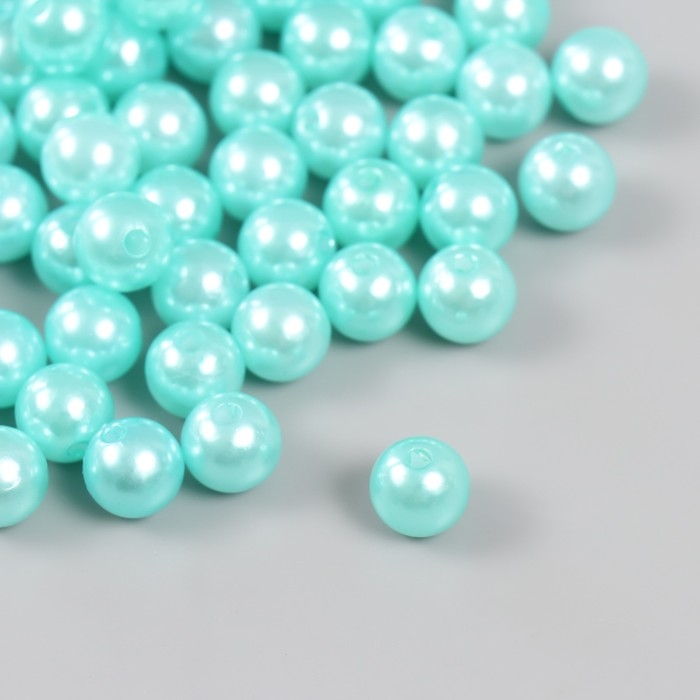 Набор бусин Набор бусин "Жемчуг" d 10 мм, 250 гр, зелёная бирюза
