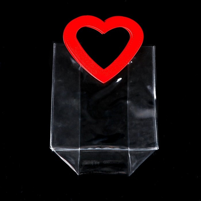 Пакет подарочный из ПВХ  Красный 20Х18Х10 см Пакет подарочный из ПВХ  Красный 20Х18Х10 см