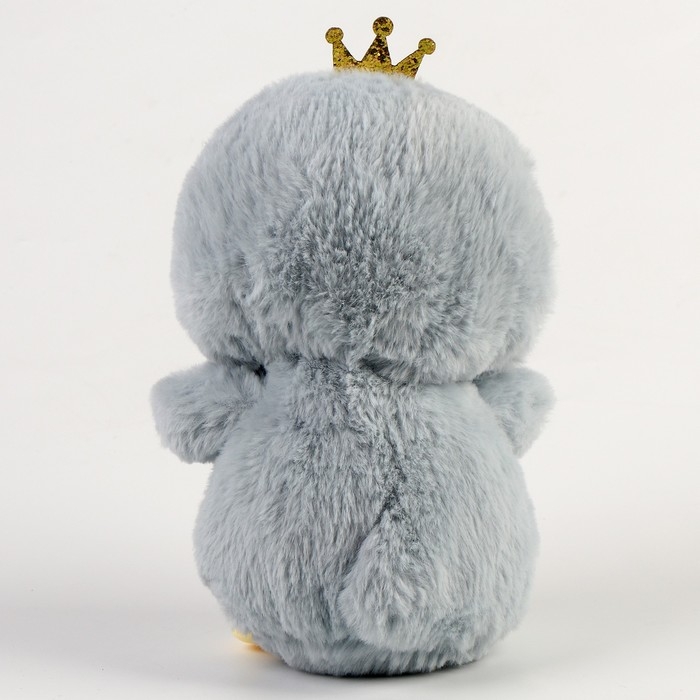 Мягкая игрушка «Пингвин» с бантиком, 21 см, цвет серый