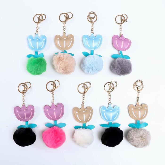 Пушистик на кольце Пушистик на кольце "Тюльпан" 13х6х6 см, МИКС