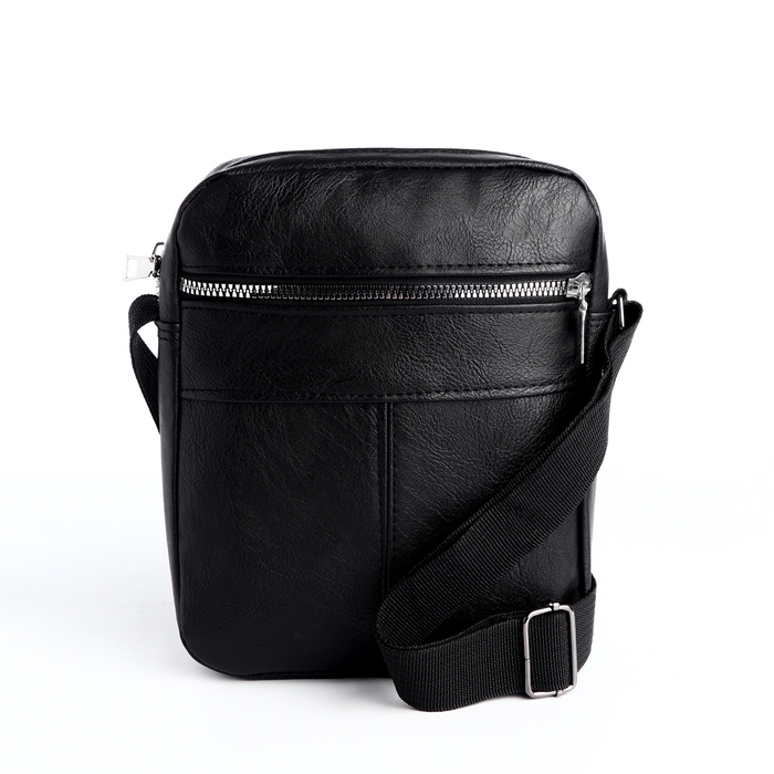 Сумка мужская на молнии, цвет чёрный Сумка мужская на молнии, цвет чёрный