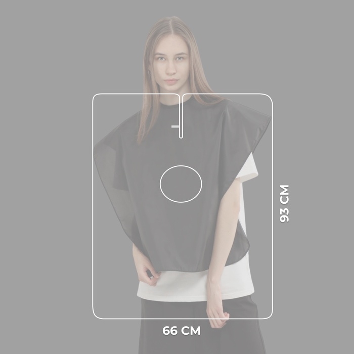 Пелерина парикмахерская, на липучке, цвет чёрный Пелерина парикмахерская, на липучке, цвет чёрный