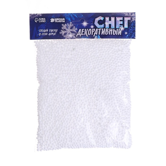 Снег искусственный сыпучий для декора «Хлопья средние» 10 г Снег искусственный сыпучий для декора «Хлопья средние» 10 г