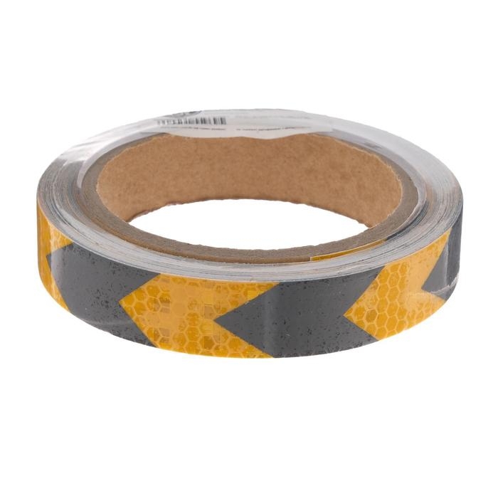 Светоотражающая лента, самоклеящаяся, черно-желтая, 2 см х 8 м Светоотражающая лента, самоклеящаяся, черно-желтая, 2 см х 8 м