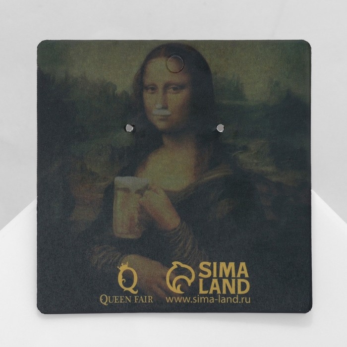 Серьги акрил «Пивко», цвет жёлто-белый Серьги акрил «Пивко», цвет жёлто-белый