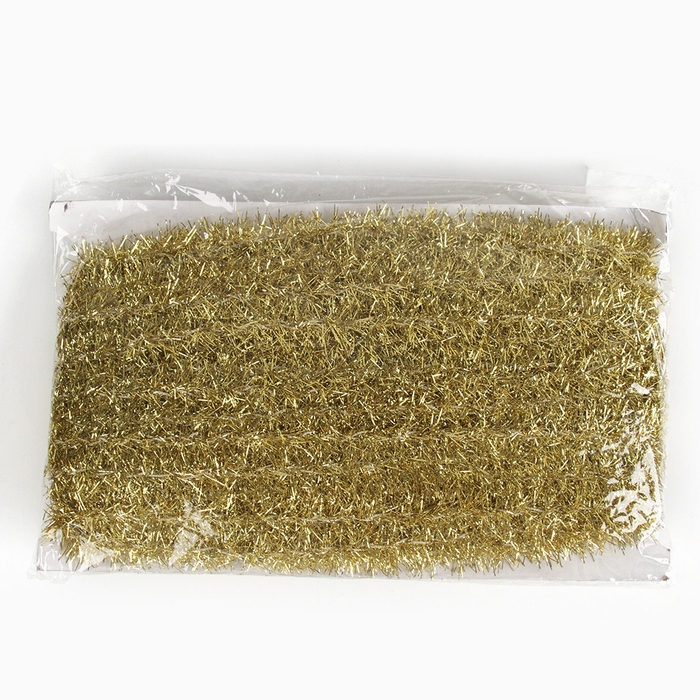 Тесьма в виде мишуры золотая 1,5 см, в упаковке 25 метров Тесьма в виде мишуры золотая 1,5 см, в упаковке 25 метров