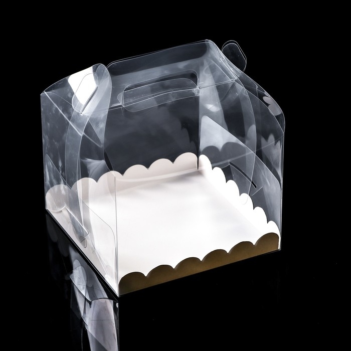 PVC Коробка для бенто-торта 16 х 16 х 12 см PVC Коробка для бенто-торта 16 х 16 х 12 см