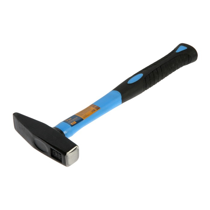 Молоток слесарный ТУНДРА, квадратный боек, фиберглассовая обрезиненная рукоятка, 500 г Молоток слесарный ТУНДРА, квадратный боек, фиберглассовая обрезиненная рукоятка, 500 г