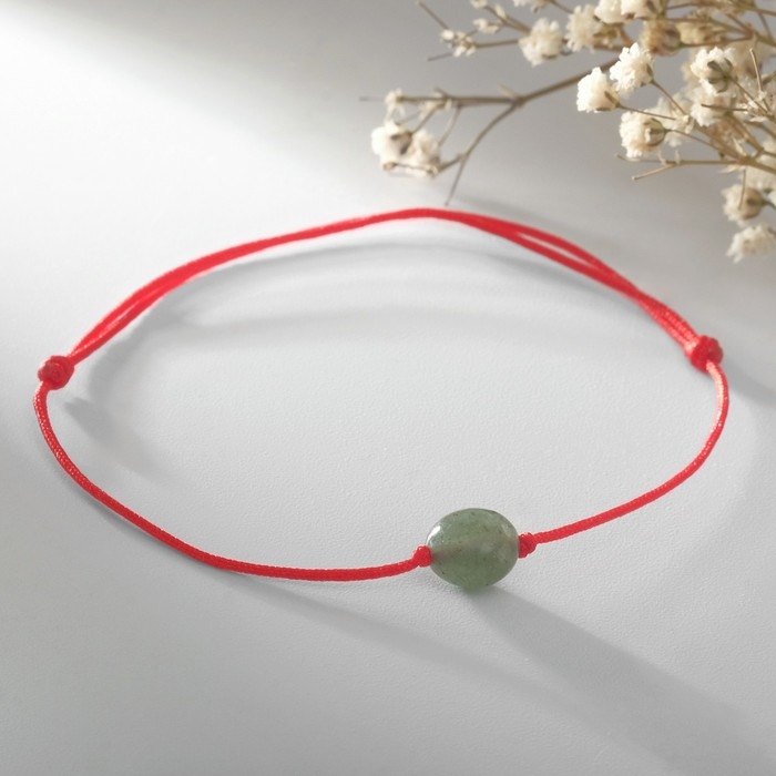 Браслет желаний «Нефрит» на красной нити, длина регулируется Браслет желаний «Нефрит» на красной нити, длина регулируется