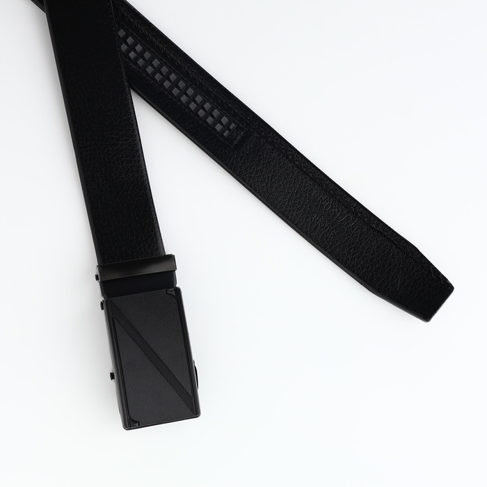 Ремень мужской, ширина 3,5 см, пряжка автомат, цвет чёрный Ремень мужской, ширина 3,5 см, пряжка автомат, цвет чёрный