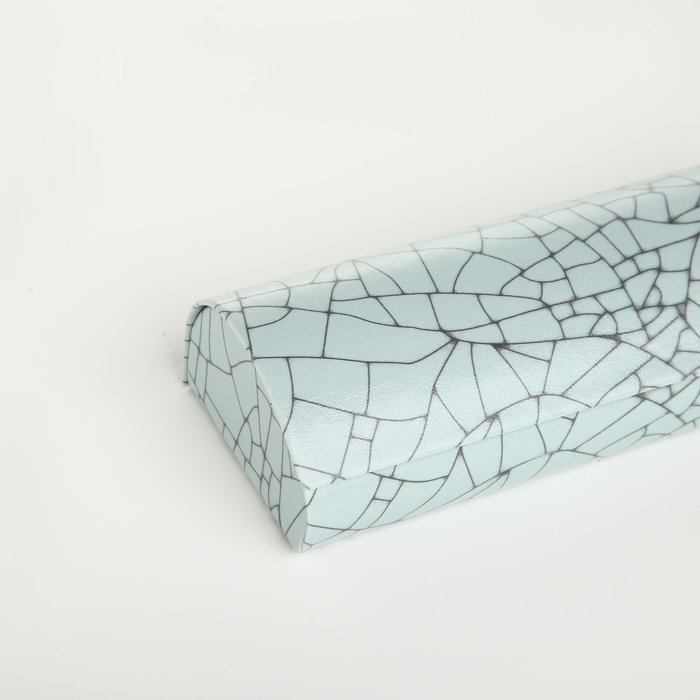 Футляр для очков на хлопушке, длина 15,5 см, цвет бирюзовый Футляр для очков на хлопушке, длина 15,5 см, цвет бирюзовый