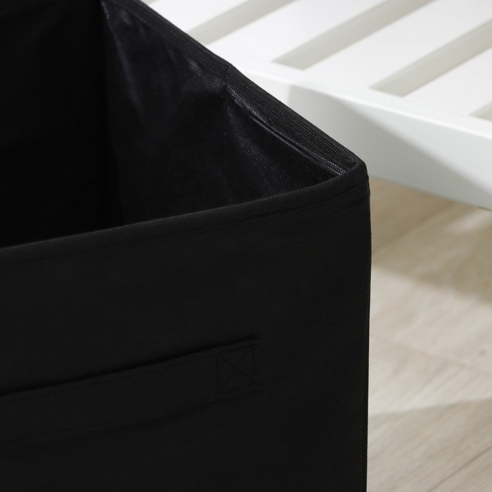 Короб для хранения, 28×28×28 см, цвет чёрный Короб для хранения, 28×28×28 см, цвет чёрный