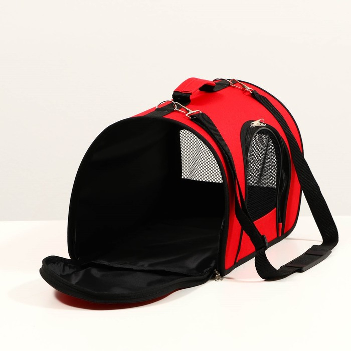 Сумка - переноска для животных, 2 входа, 40 х 25 х 28 см, красная Сумка - переноска для животных, 2 входа, 40 х 25 х 28 см, красная