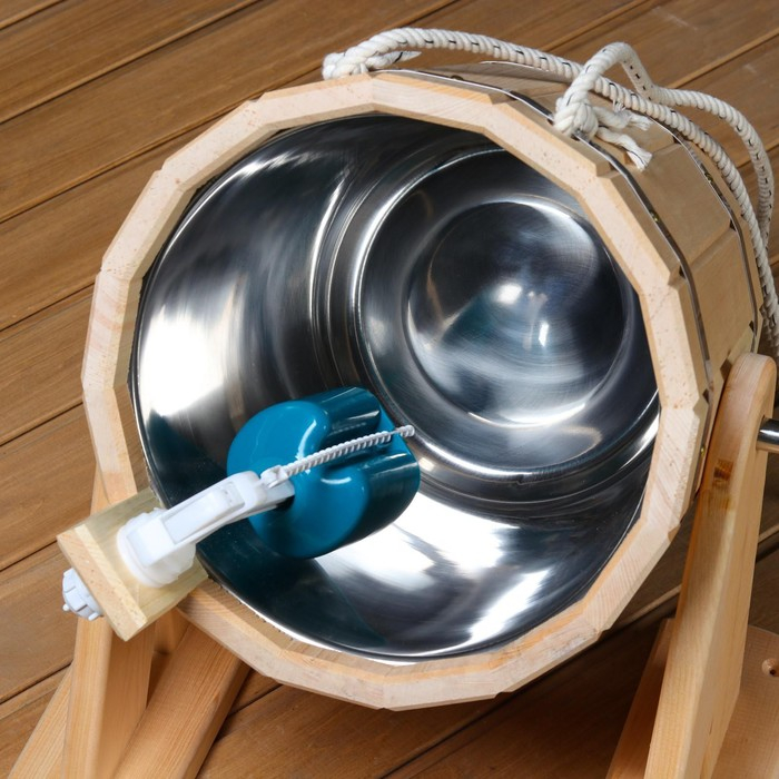 Обливное устройство из кедра, 12 л, с нержавеющей вставкой Обливное устройство из кедра, 12 л, с нержавеющей вставкой