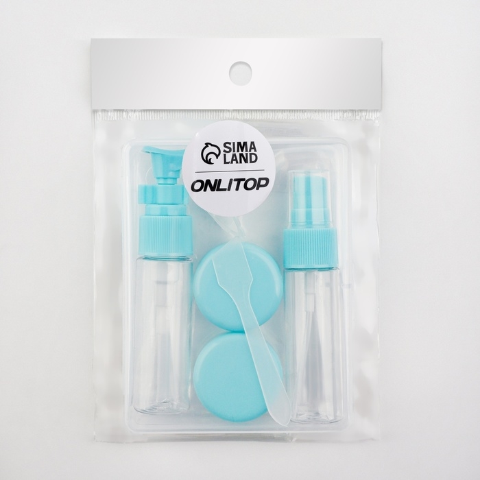 Набор для хранения, в футляре, 6 предметов, цвет голубой Набор для хранения, в футляре, 6 предметов, цвет голубой