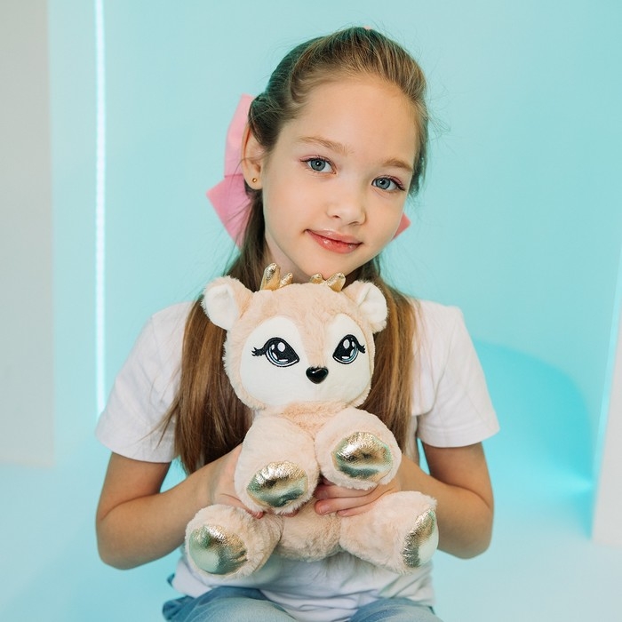 Новогодняя мягкая игрушка «Олень», 20 х 17 см, на новый год