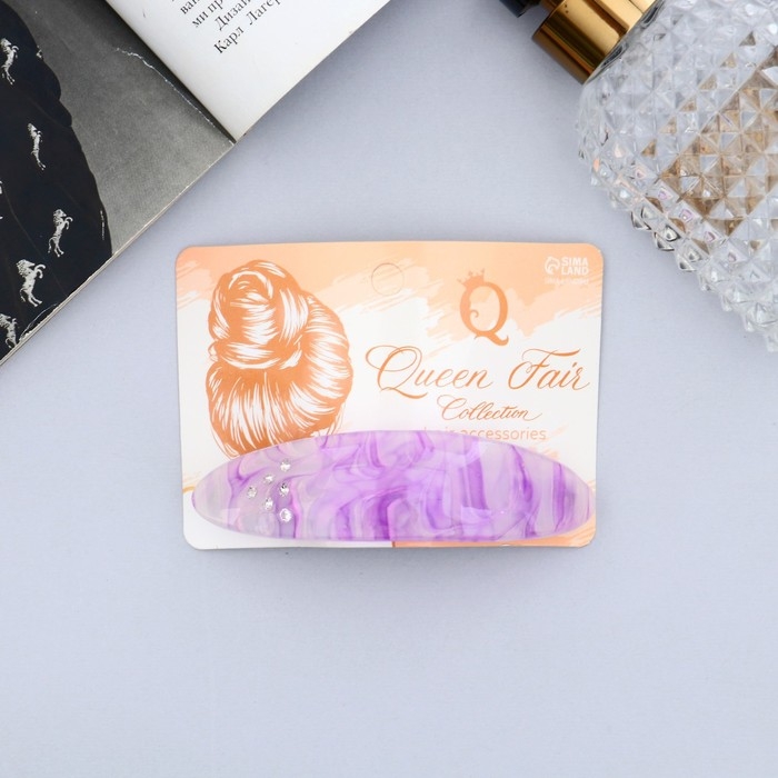 Заколка-автомат для волос Заколка-автомат для волос "Адель" разводы, 9 см, микс