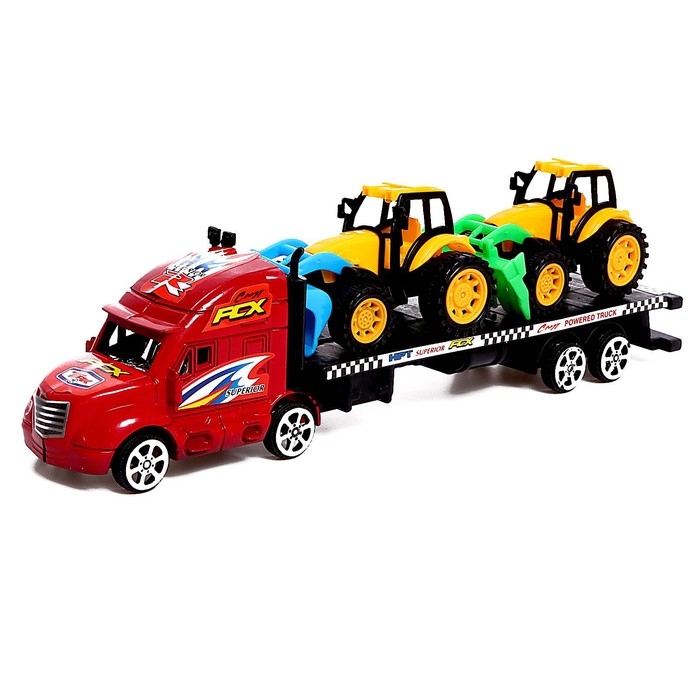 Грузовик инерционный &laquo;Автовоз&raquo;, с тракторами, МИКС