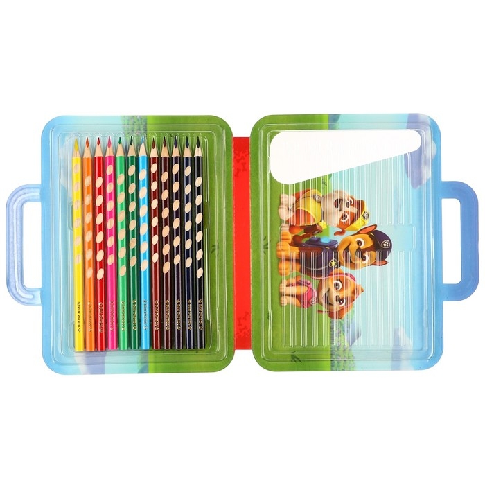 Цветные карандаши, 12 цветов, трехгранные, Щенячий патруль Цветные карандаши, 12 цветов, трехгранные, Щенячий патруль