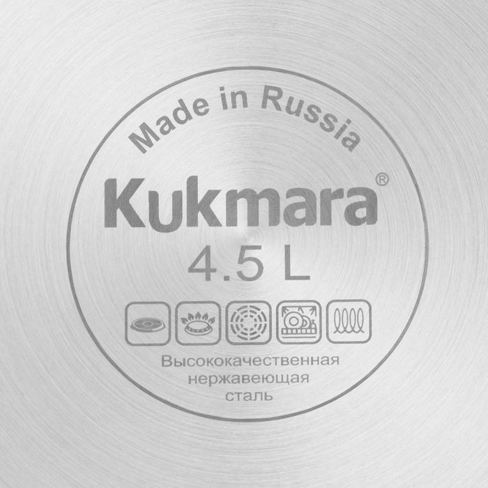 Кастрюля ORION, 4.5 л, d=22 см, стеклянная крышка, капсульное дно, индукция Кастрюля ORION, 4.5 л, d=22 см, стеклянная крышка, капсульное дно, индукция