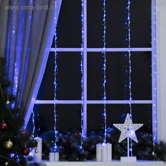 Гирлянда «Водопад» 2 × 1.5 м, IP20, прозрачная нить, 400 LED, свечение белое/синее, 8 режимов, 220 В Гирлянда «Водопад» 2 × 1.5 м, IP20, прозрачная нить, 400 LED, свечение белое/синее, 8 режимов, 220 В
