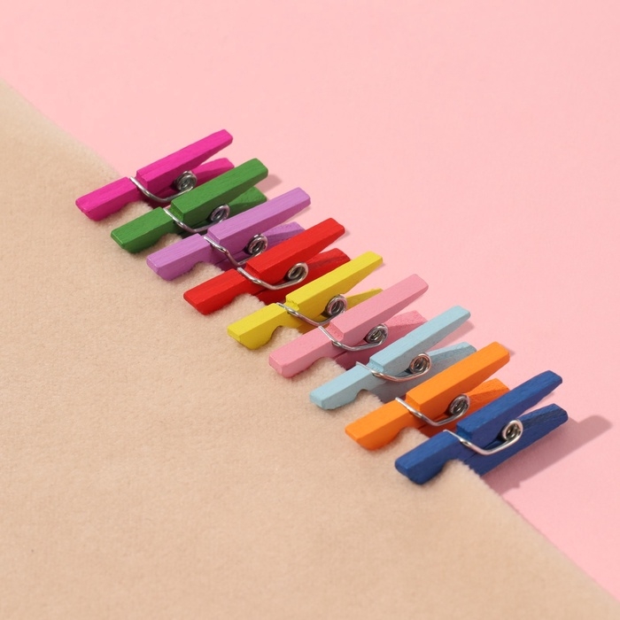 Прищепки для шитья, 2,5 × 0,8 × 0,3 см, 50 шт, цвет разноцветный Прищепки для шитья, 2,5 × 0,8 × 0,3 см, 50 шт, цвет разноцветный