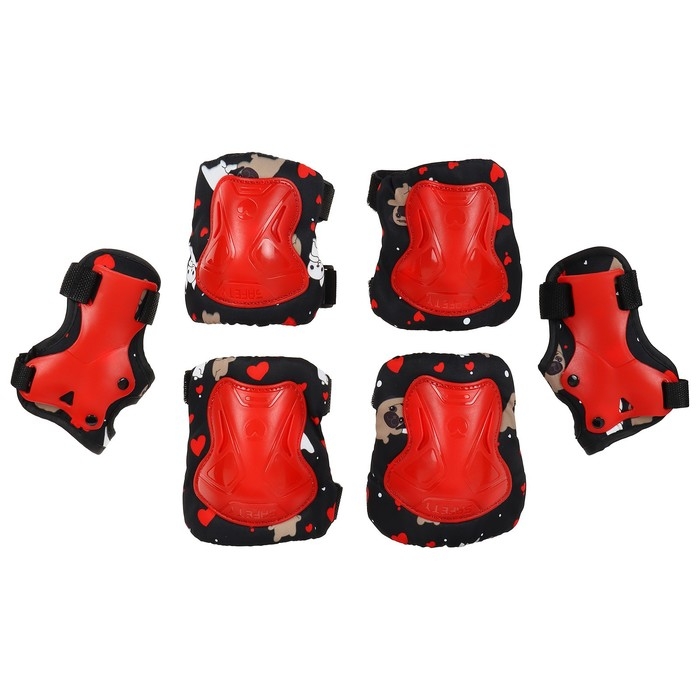 Защита роликовая детская ONLYTOP: наколенники, налокотники, защита запястья, р. M, цвет красный Защита роликовая детская ONLYTOP: наколенники, налокотники, защита запястья, р. M, цвет красный