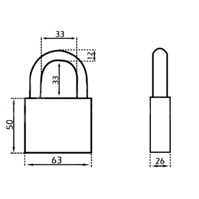 Замок навесной Apecs PD-01-63 (MBC-126) Замок навесной Apecs PD-01-63 (MBC-126)