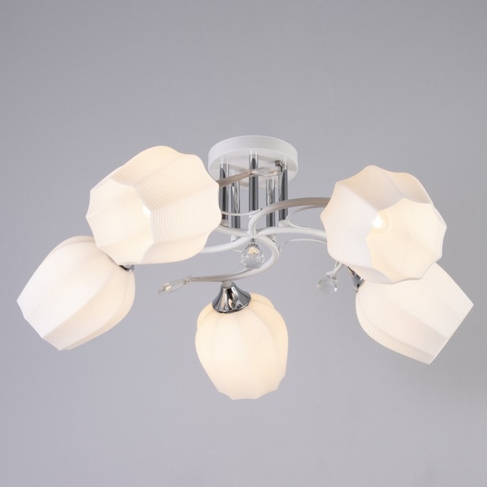 Люстра Люстра "Зарина" 5хЕ27 40Вт белый 60х60х24см BayerLux