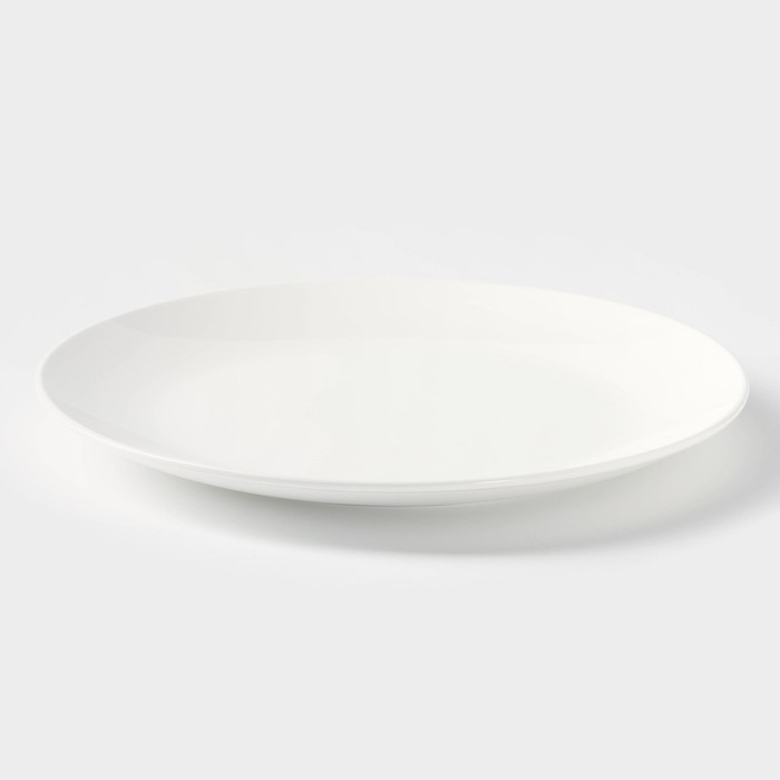 Тарелка фарфоровая обеденная с утолщённым краем Wilmax Olivia Pro, d=25,5 см, цвет белый Тарелка фарфоровая обеденная с утолщённым краем Wilmax Olivia Pro, d=25,5 см, цвет белый