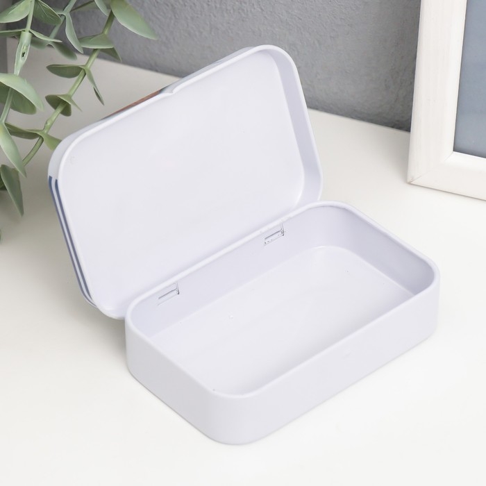 Шкатулка металл прямоугольная Шкатулка металл прямоугольная "Морская" МИКС 5,8х9,5х2,2 см