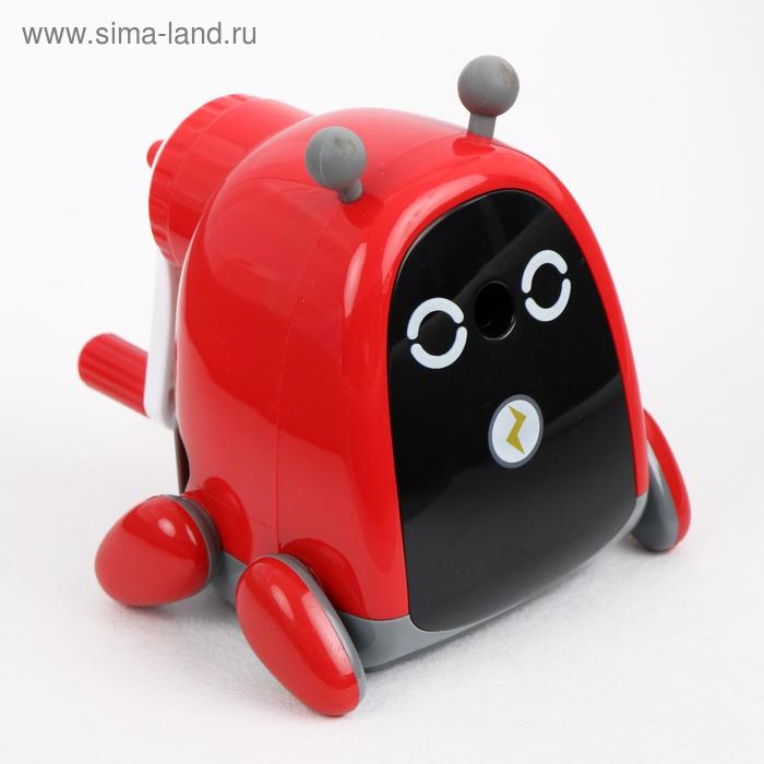 Точилка механическая с контейнером, Точилка механическая с контейнером, "Робот", корпуса МИКС