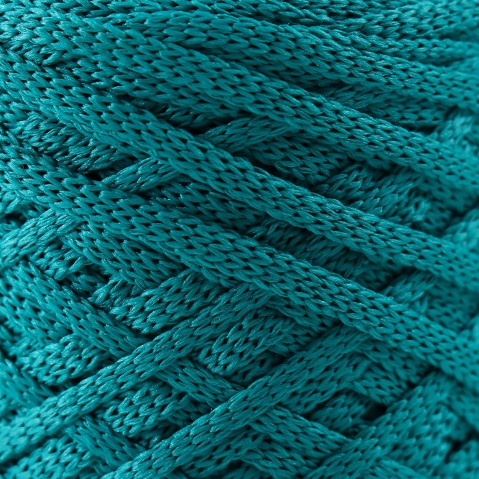 Шнур плоский 3 мм полиэфирный в клубках 100м/170г (+/- 5%) морская волна - 1046 Шнур плоский 3 мм полиэфирный в клубках 100м/170г (+/- 5%) морская волна - 1046