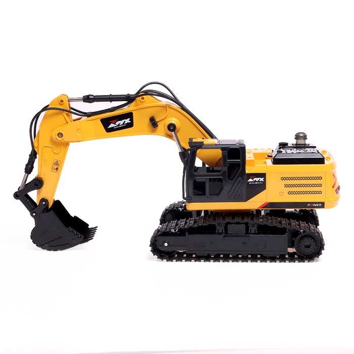 Машинка радиоуправляемая «Стройка», экскаватор, металлический ковш, аккумулятор, световые, звуковые и дымовые эффекты Машинка радиоуправляемая «Стройка», экскаватор, металлический ковш, аккумулятор, световые, звуковые и дымовые эффекты