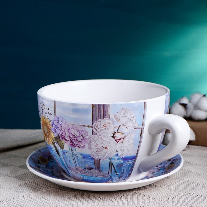 Горшок в форме чашки Горшок в форме чашки "Блум" марсель, 19х24х12см 23х19х12см