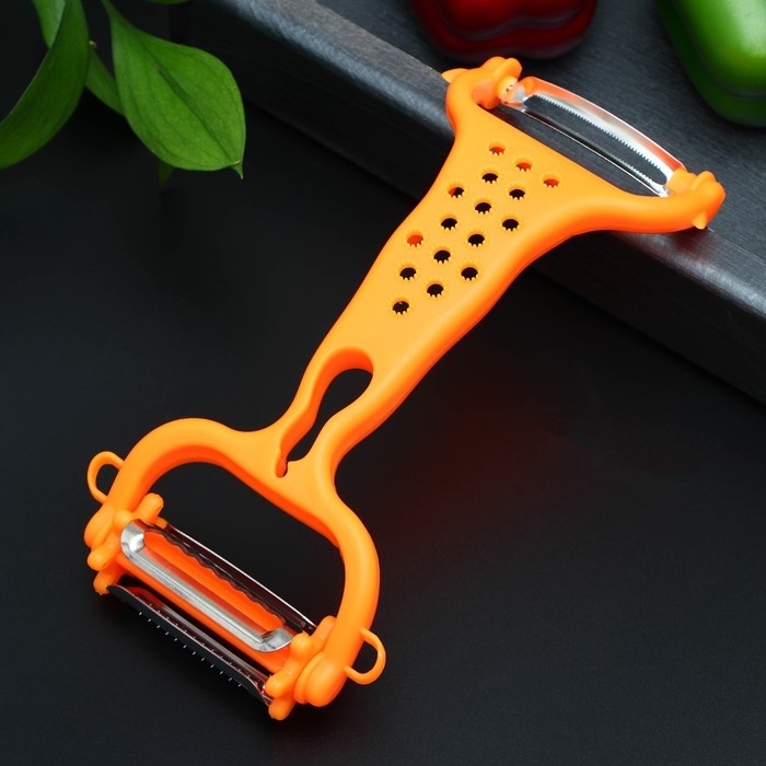 Овощечистка универсальная 6 в 1 Доляна, 20×10 см, цвет МИКС Овощечистка универсальная 6 в 1 Доляна, 20×10 см, цвет МИКС