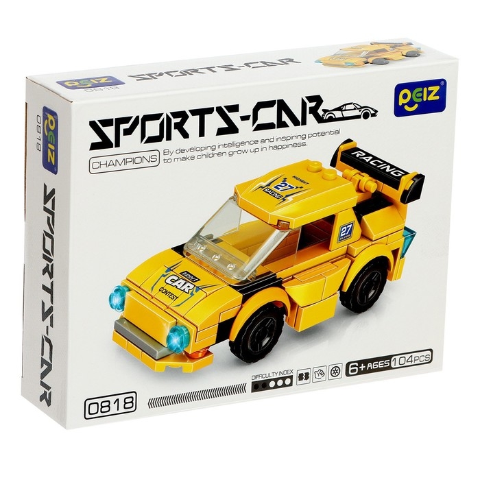 Конструктор Гонка &laquo;Спорткар&raquo;, 104 детали