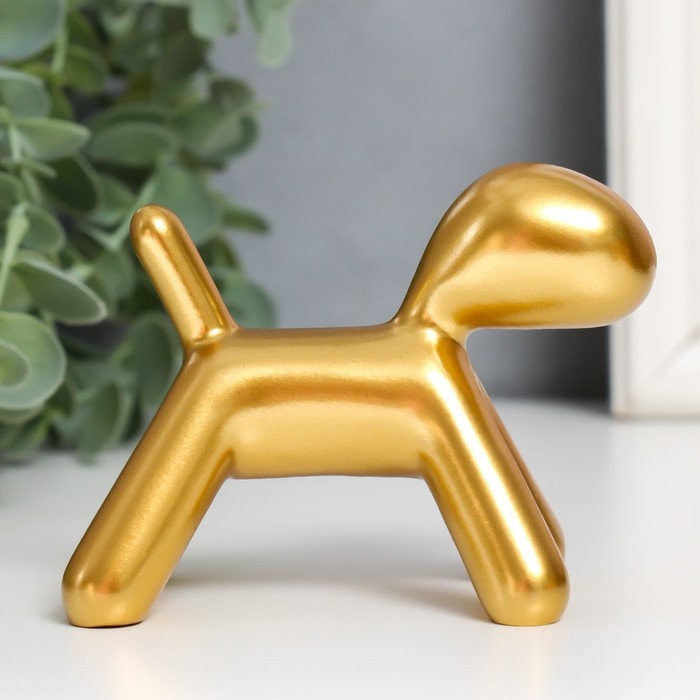 Сувенир полистоун Сувенир полистоун "Собака" золото 10х7,8х5,4 см