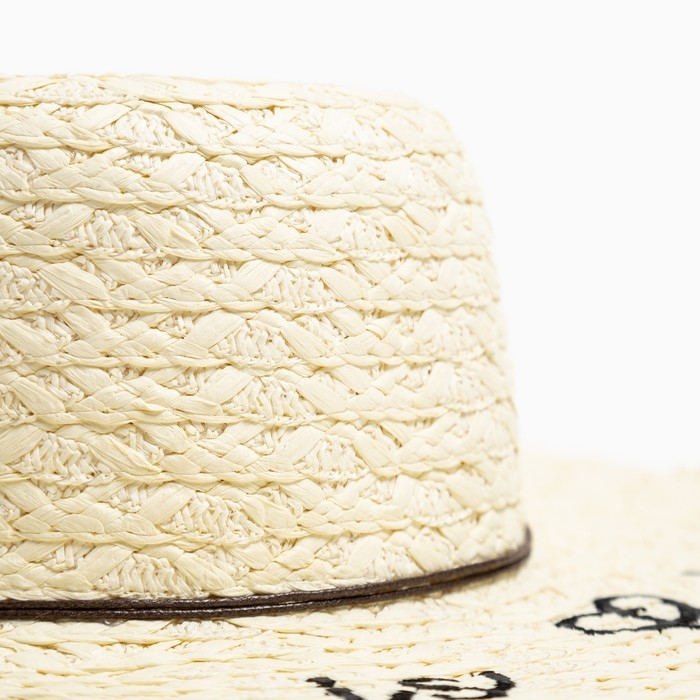 Шляпа женская Шляпа женская "Life is good", размер 54-56, цвет белый