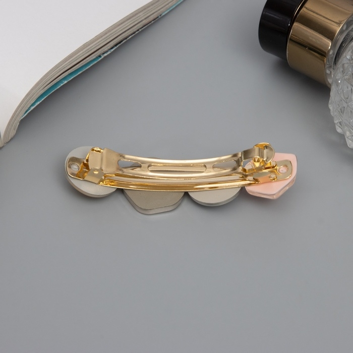 Заколка-автомат для волос Заколка-автомат для волос "Гроссо" 1,7х7 см, бежевый